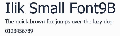 Ilik Small Font9B預覽圖