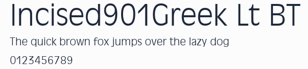 Incised901Greek Lt BT預覽圖