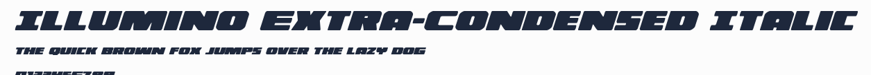 Illumino Extra-Condensed Italic預覽圖
