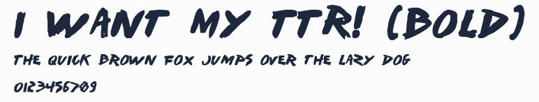 I Want My TTR! (Bold)預覽圖