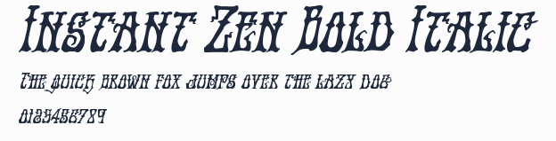 Instant Zen Bold Italic預覽圖
