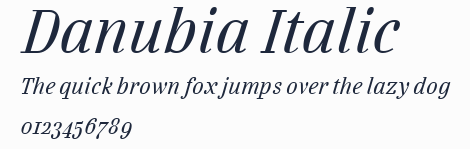 Danubia Italic預覽圖
