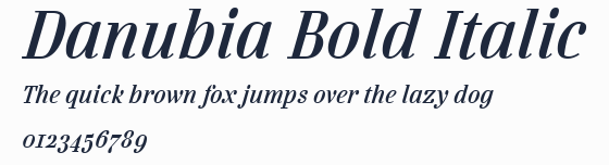 Danubia Bold Italic預覽圖