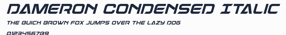 Dameron Condensed Italic預覽圖