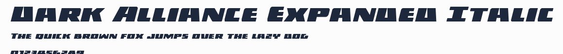 Dark Alliance Expanded Italic預覽圖