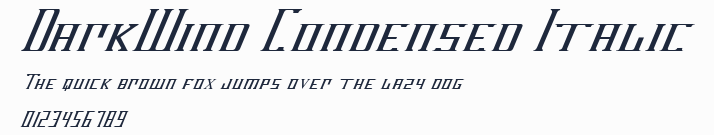 DarkWind Condensed Italic預覽圖