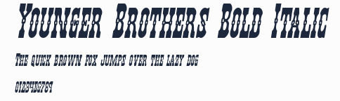 Younger Brothers Bold Italic預覽圖