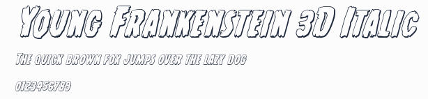 Young Frankenstein 3D Italic