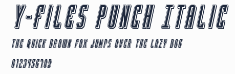 Y-Files Punch Italic預覽圖
