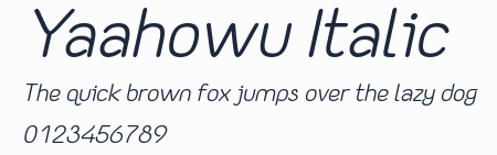 Yaahowu Italic預覽圖