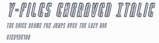 Y-Files Engraved Italic預覽圖