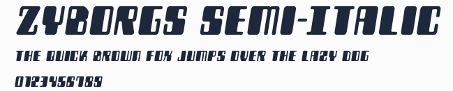 Zyborgs Semi-Italic預覽圖