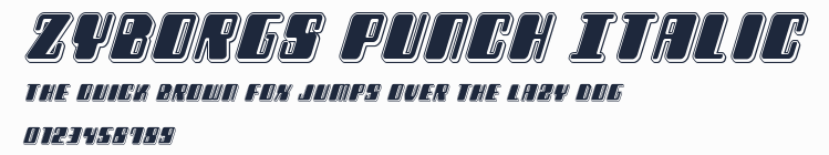 Zyborgs Punch Italic預覽圖