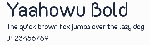 Yaahowu Bold預覽圖