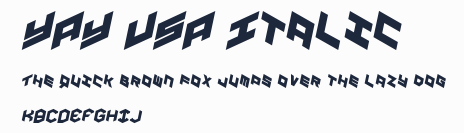 YAY USA Italic預覽圖