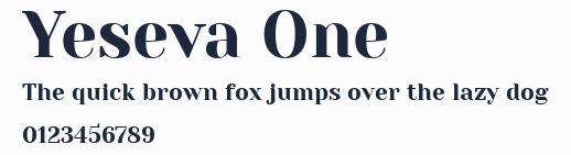 Yeseva One預覽圖
