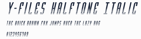 Y-Files Halftone Italic預覽圖