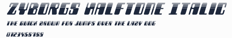 Zyborgs Halftone Italic預覽圖