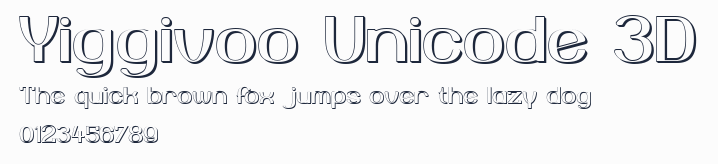 Yiggivoo Unicode 3D預覽圖