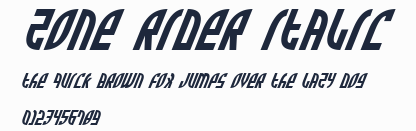 Zone Rider Italic預覽圖