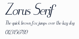 Zorus Serif預覽圖
