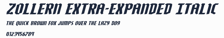 Zollern Extra-Expanded Italic預覽圖