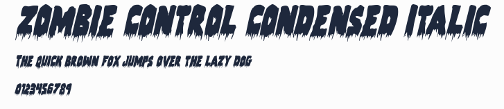 Zombie Control Condensed Italic預覽圖