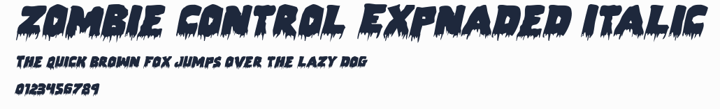 Zombie Control Expnaded Italic預覽圖