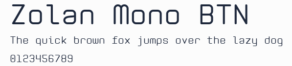 Zolan Mono BTN預覽圖