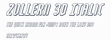 Zollern 3D Italic預覽圖