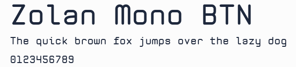 Zolan Mono BTN預覽圖