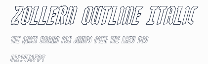 Zollern Outline Italic預覽圖