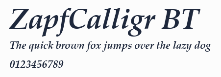 ZapfCalligr BT預覽圖