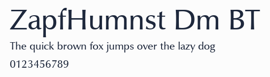 ZapfHumnst Dm BT預覽圖