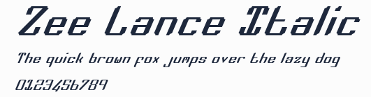 Zee Lance Italic預覽圖