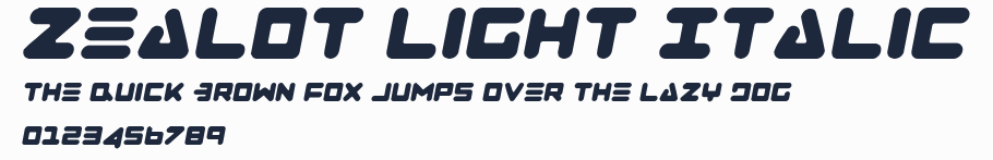 Zealot Light Italic預覽圖
