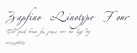 Zapfino Linotype Four預覽圖