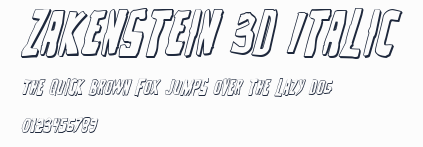 Zakenstein 3D Italic預覽圖