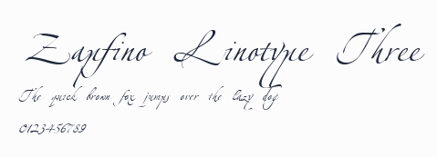 Zapfino Linotype Three預覽圖