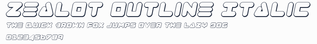 Zealot Outline Italic預覽圖