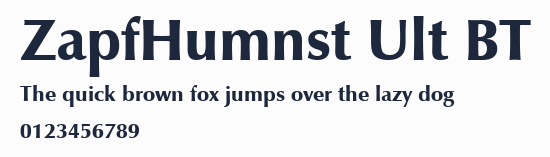 ZapfHumnst Ult BT預覽圖