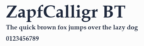 ZapfCalligr BT預覽圖