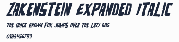 Zakenstein Expanded Italic預覽圖