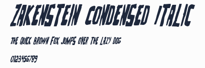 Zakenstein Condensed Italic預覽圖