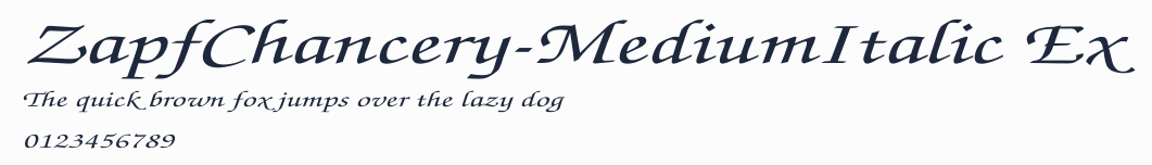 ZapfChancery-MediumItalic Ex預覽圖