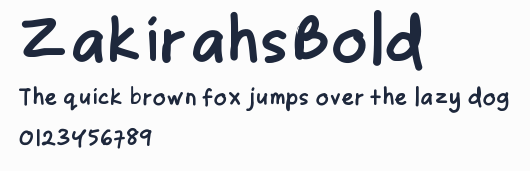 ZakirahsBold預覽圖