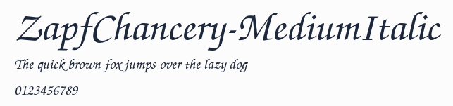 ZapfChancery-MediumItalic預覽圖