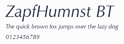 ZapfHumnst BT預覽圖