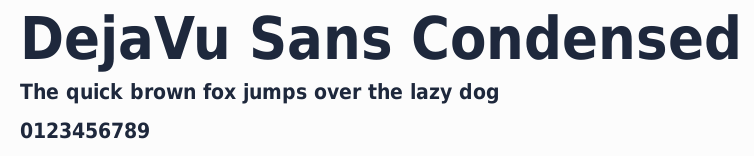 DejaVu Sans Condensed預覽圖