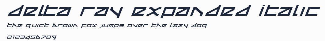 Delta Ray Expanded Italic預覽圖